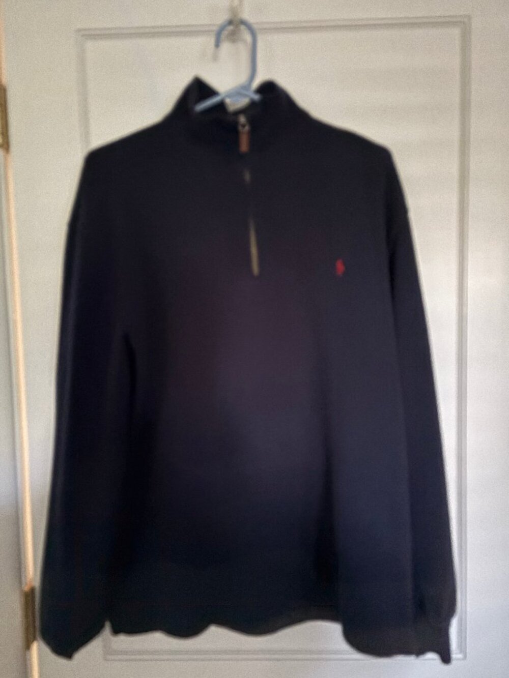 Polo Ralph Lauren Dark Blue Fleece Pull w/ 1/4 Zipper (Large)